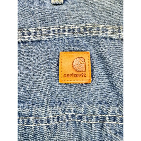 Carhartt Mens Dungaree Fit Jeans Size 40x34 Blue Denim Cotton - Picture 9 of 11